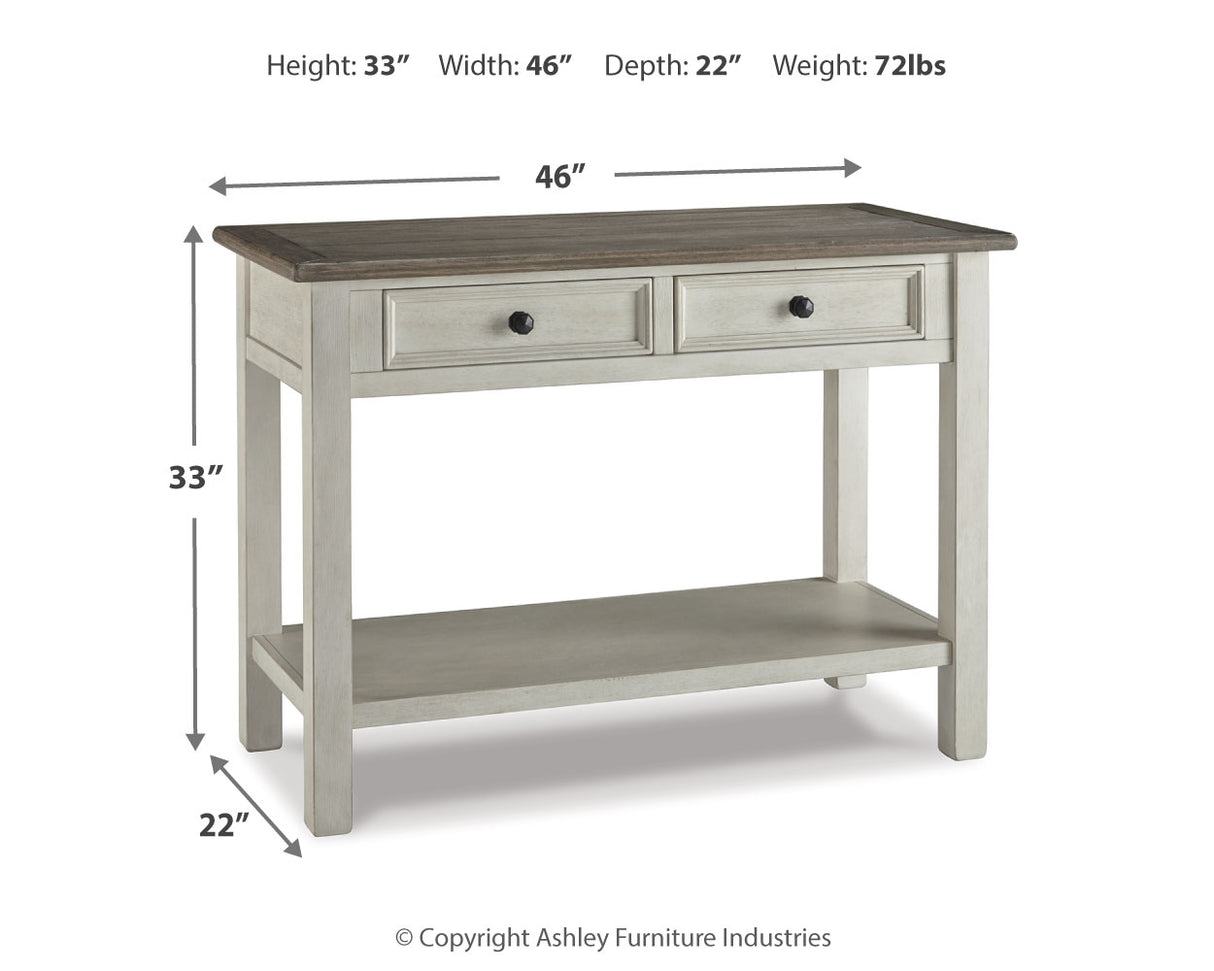 Bolanburg Two-Tone Sofa/Console Table