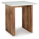 Isanti Light Brown/White End Table