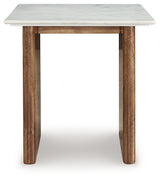 Isanti Light Brown/White End Table