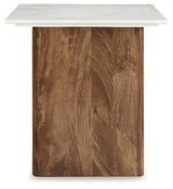 Isanti Light Brown/White End Table