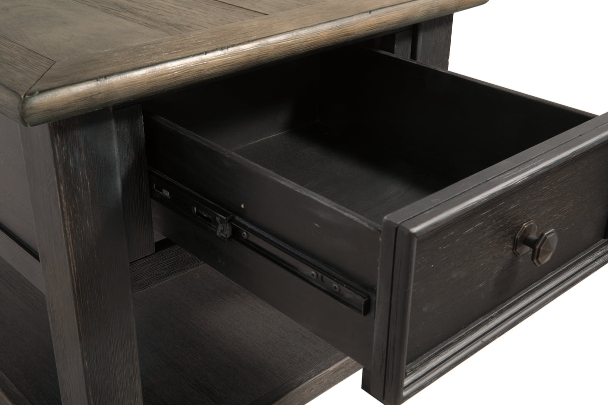 Tyler Grayish Brown/Black Creek End Table