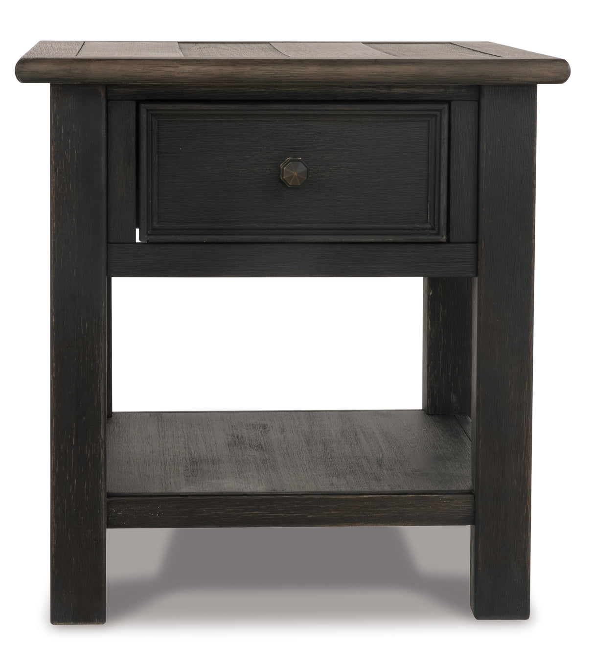 Tyler Grayish Brown/Black Creek End Table