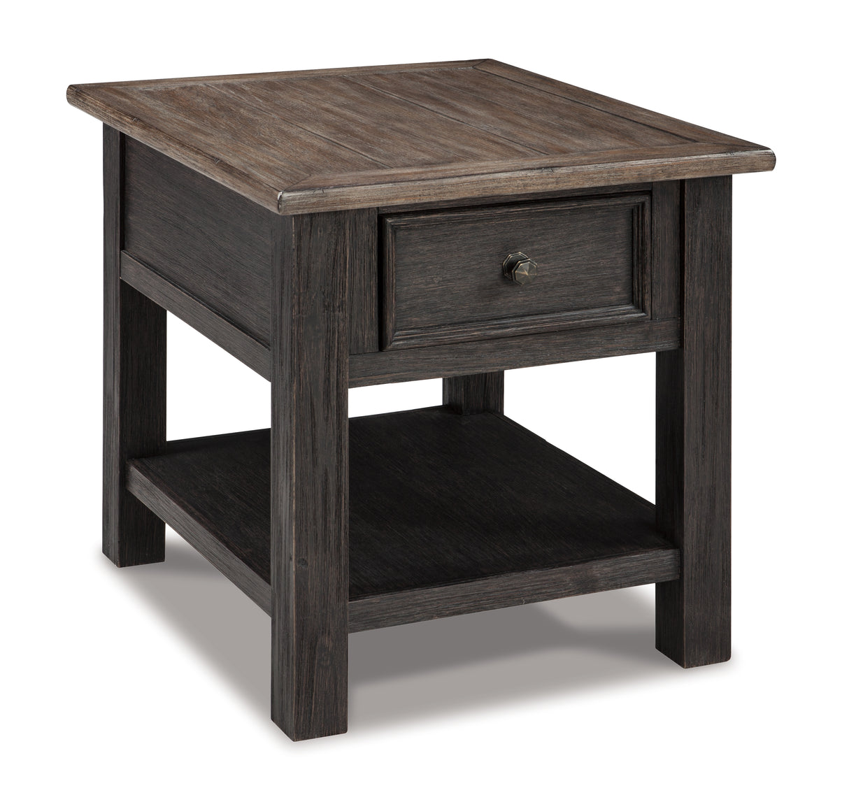 Tyler Grayish Brown/Black Creek End Table