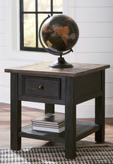 Tyler Grayish Brown/Black Creek End Table