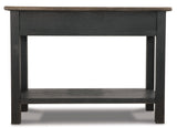 Tyler Grayish Brown/Black Creek Sofa/Console Table