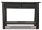 Tyler Grayish Brown/Black Creek Sofa/Console Table