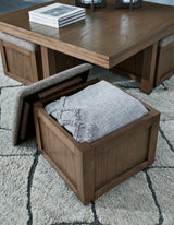 Boardernest Brown Coffee Table With 4 Stools