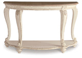 Realyn White/Brown Sofa Table