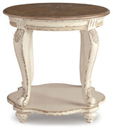 Realyn White/Brown End Table