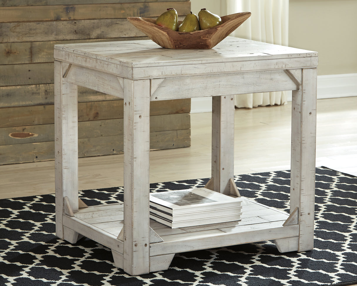 Fregine Whitewash End Table