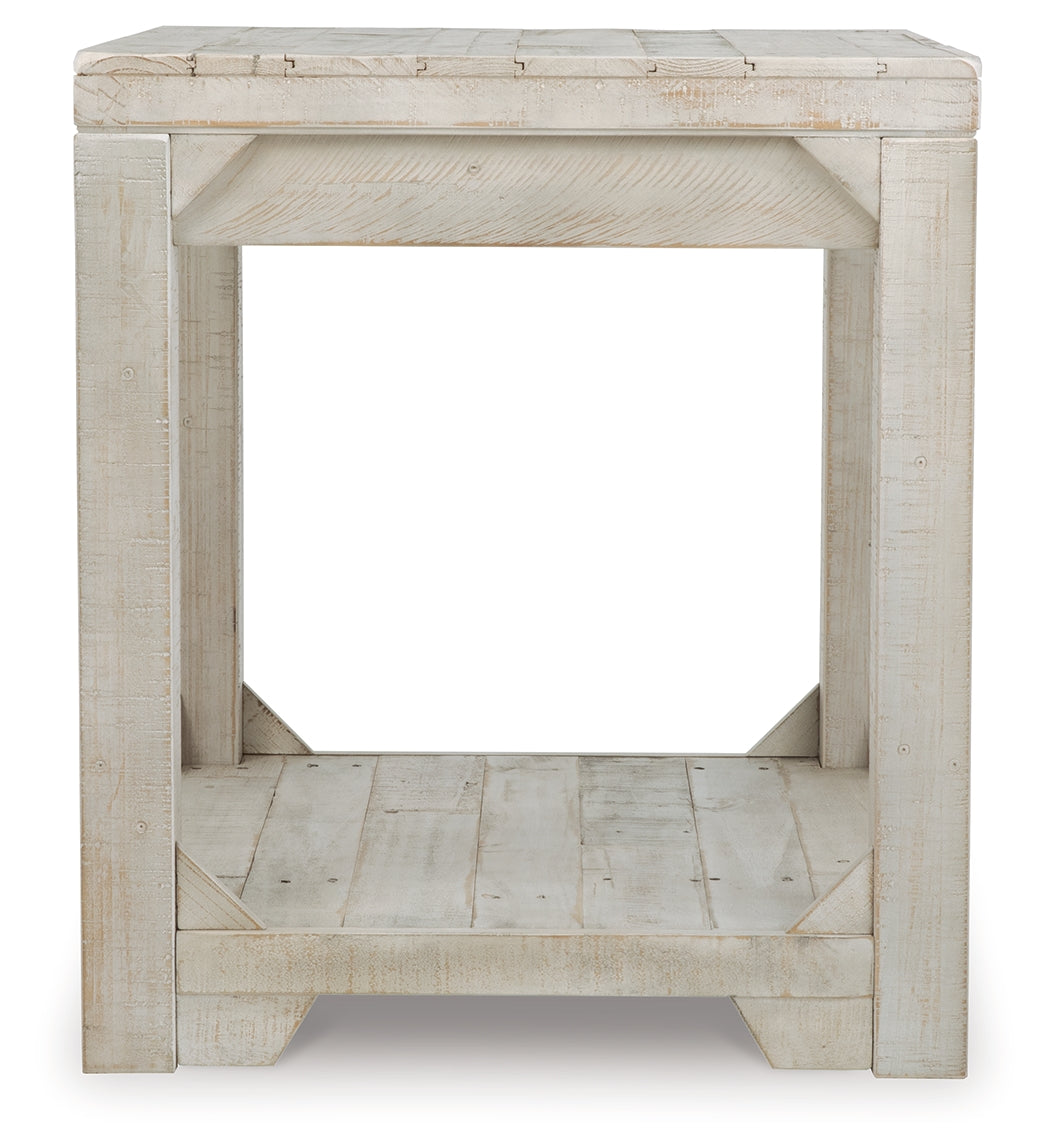 Fregine Whitewash End Table