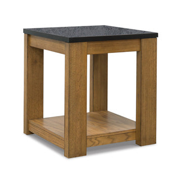 Quentina Light Brown/Black End Table