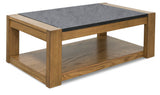 Quentina Light Brown/Black Lift Top Coffee Table