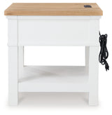 Ashbryn White/Natural End Table