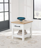 Ashbryn White/Natural End Table