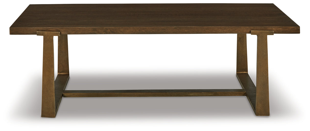 Balintmore Brown/Gold Finish Coffee Table