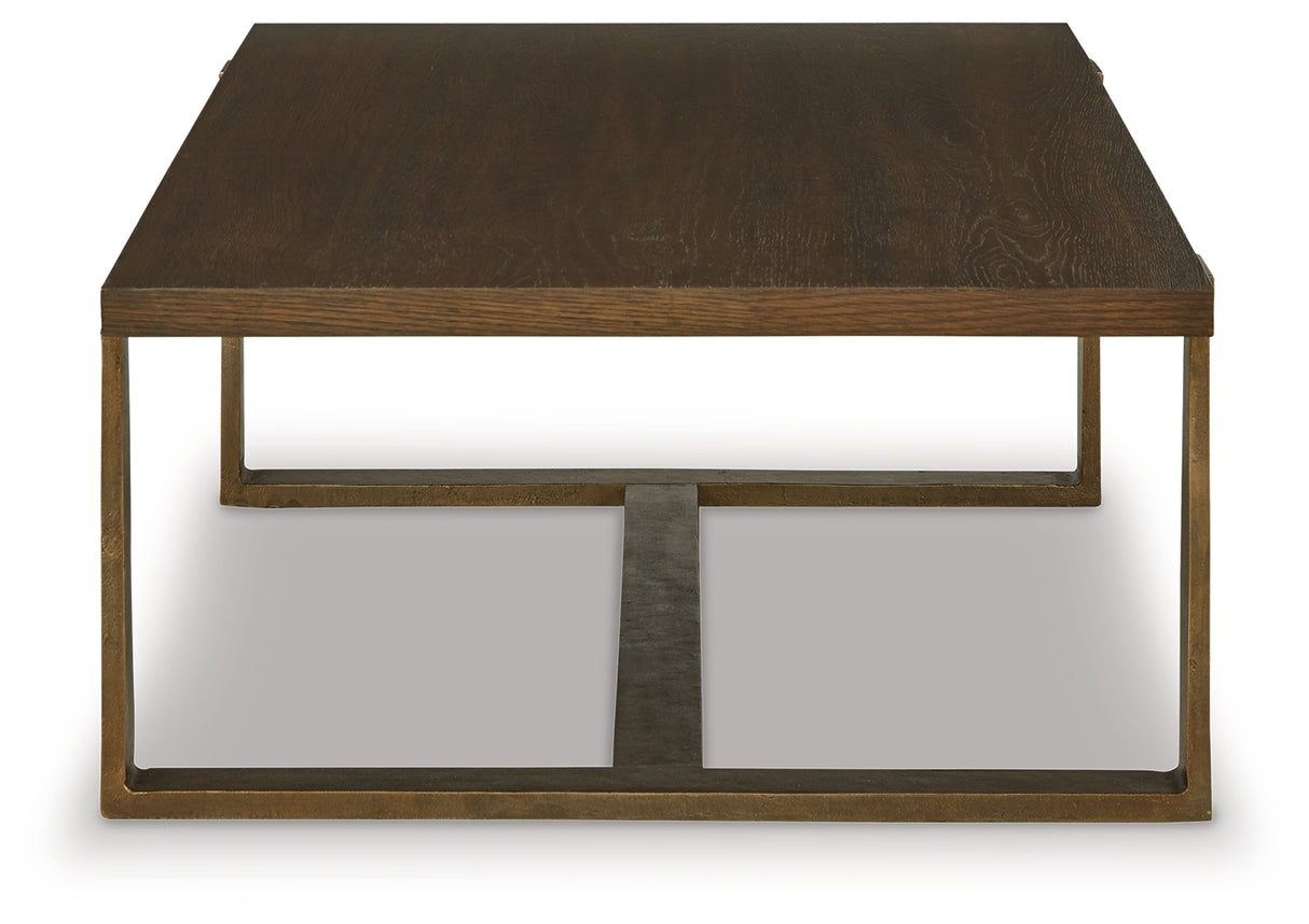 Balintmore Brown/Gold Finish Coffee Table