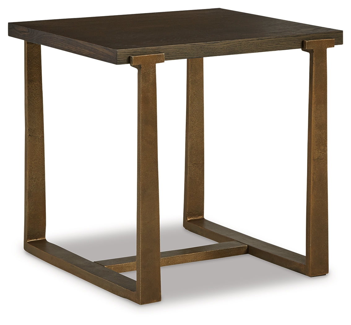 Balintmore Brown/Gold Finish End Table