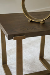 Balintmore Brown/Gold Finish End Table