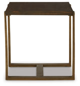 Balintmore Brown/Gold Finish End Table