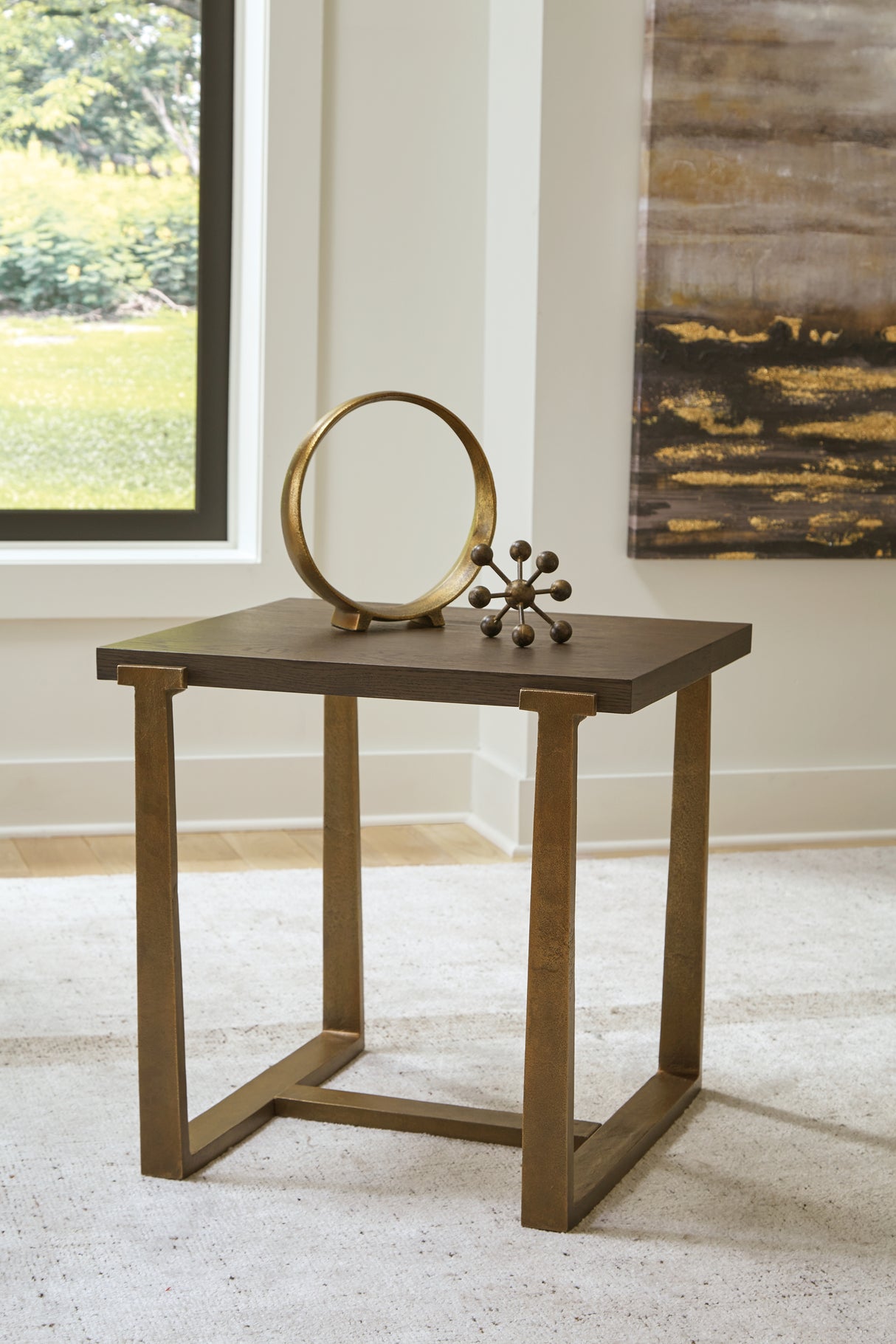 Balintmore Brown/Gold Finish End Table