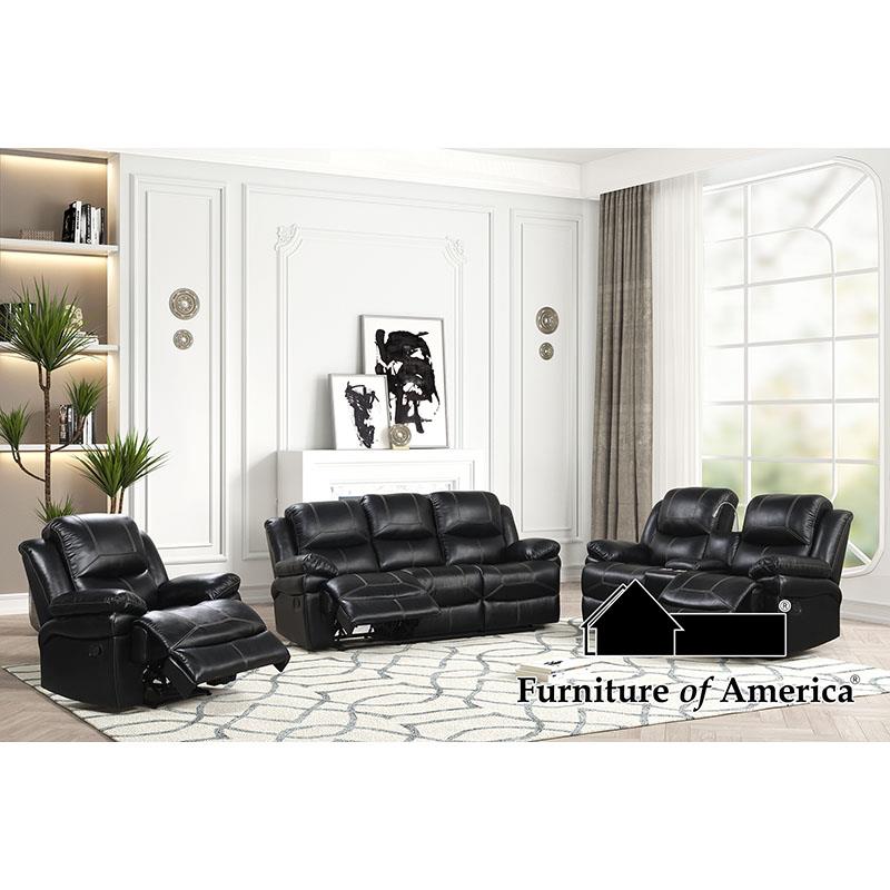 TM6018BK-3PC Black Upholstery Set