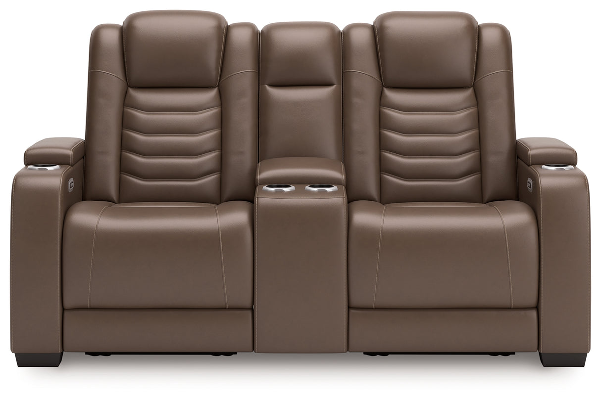 High Impact Power Reclining Loveseat with Console