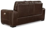 Alessandro Walnut Power Reclining Loveseat With Console