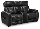 Boyington Black Power Reclining Loveseat With Console