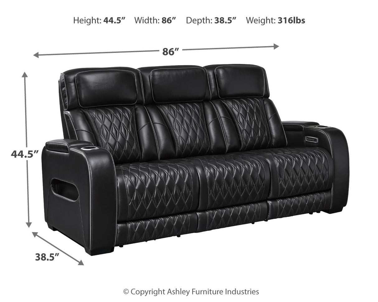 Boyington Black Power Reclining Sofa