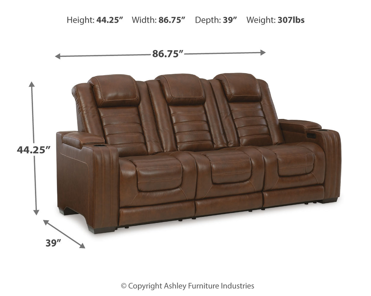 Backtrack Chocolate Power Reclining Sofa