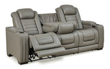 Backtrack Gray Power Reclining Sofa