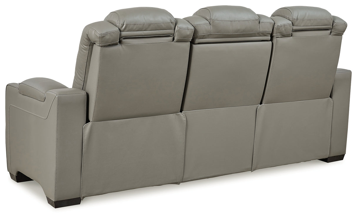 Backtrack Gray Power Reclining Sofa