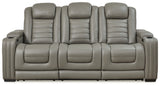 Backtrack Gray Power Reclining Sofa