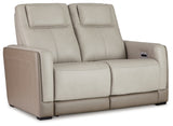 Battleville Almond Power Reclining Loveseat