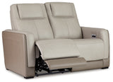 Battleville Almond Power Reclining Loveseat