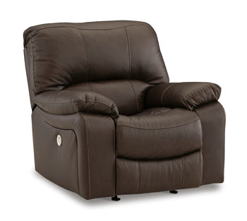 Leesworth Dark Brown Power Recliner