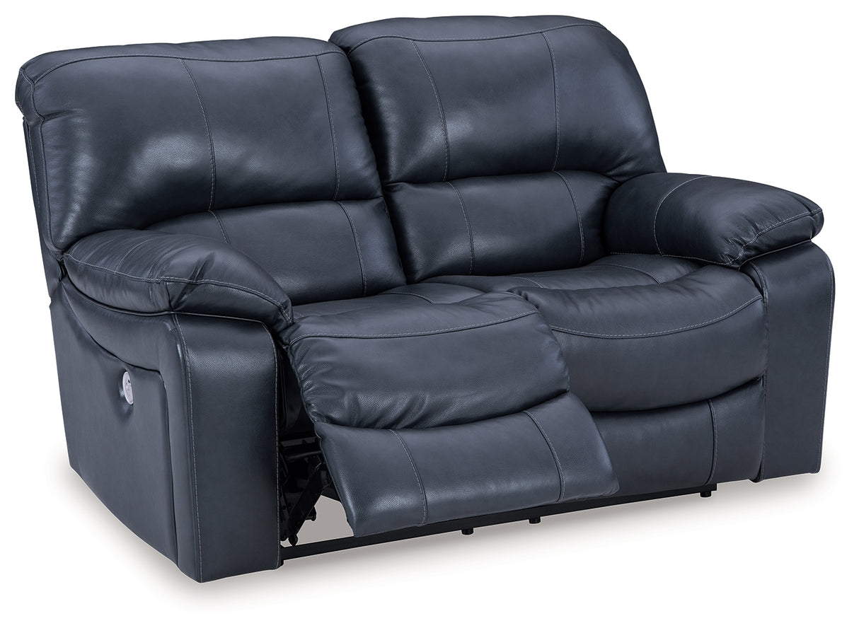 Leesworth Ocean Power Reclining Sofa, Loveseat And Recliner