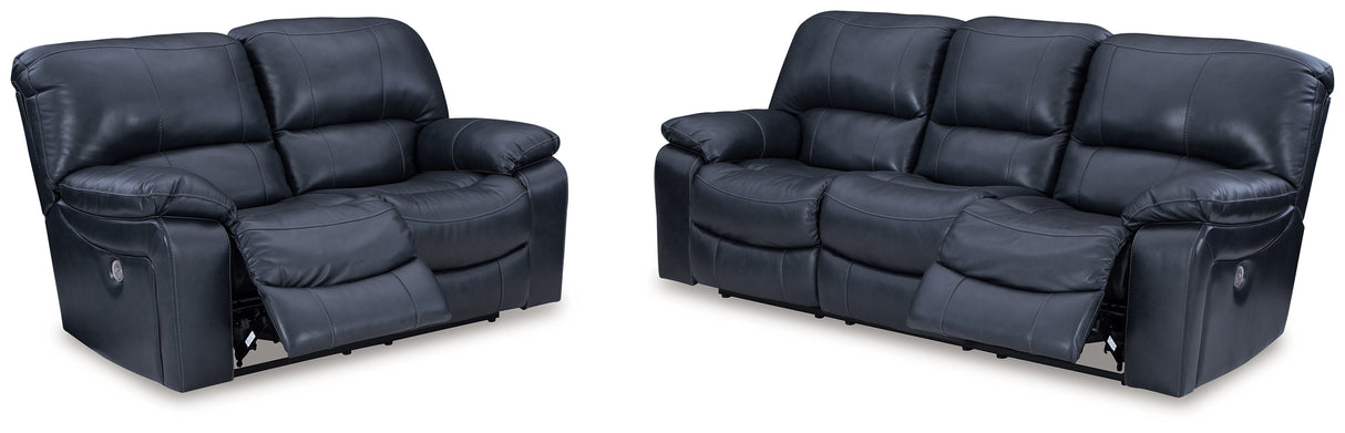 Leesworth Ocean Power Reclining Sofa, Loveseat And Recliner