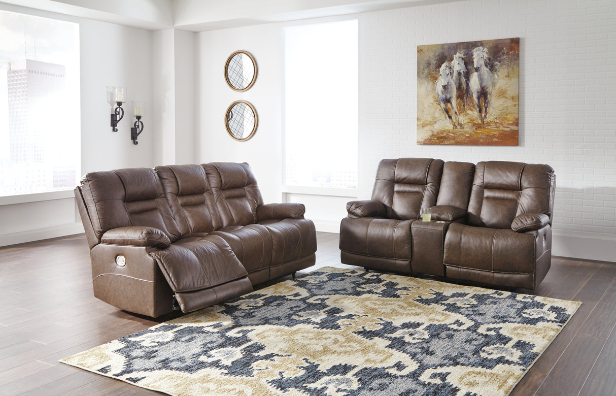 Wurstrow Umber Power Reclining Loveseat