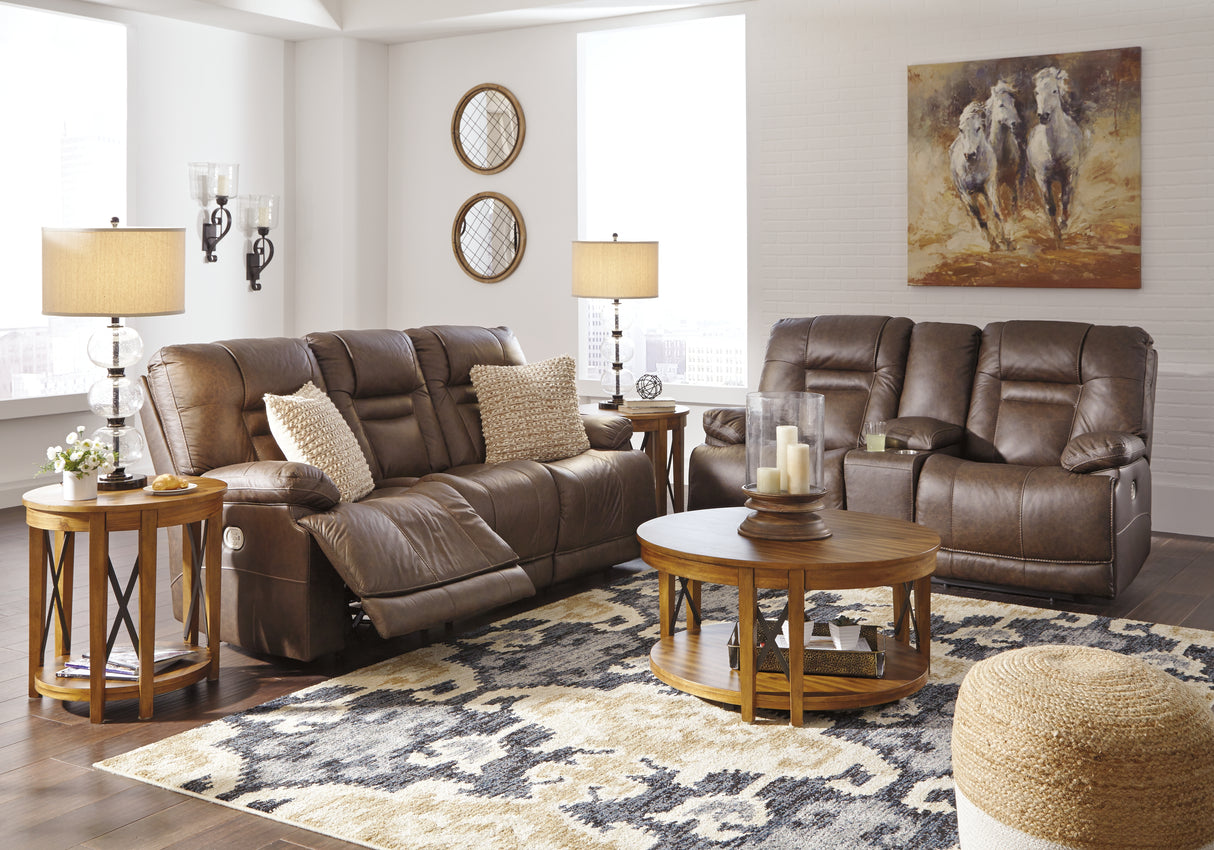 Wurstrow Umber Power Reclining Loveseat