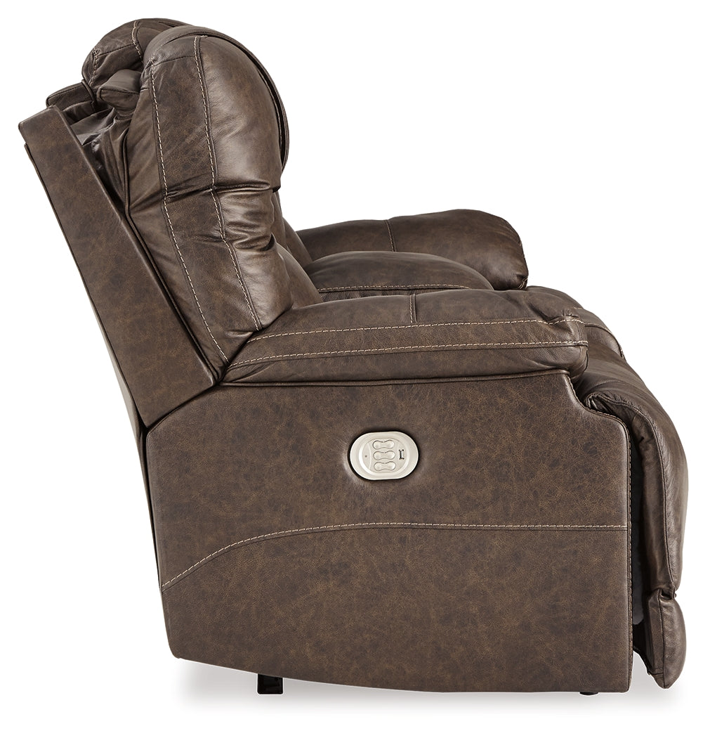 Wurstrow Umber Power Reclining Loveseat