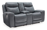 Mindanao Steel Power Reclining Loveseat With Console