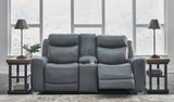 Mindanao Steel Power Reclining Loveseat With Console