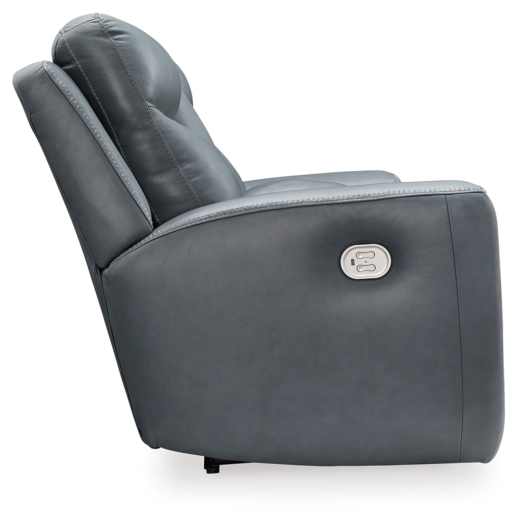 Mindanao Steel Power Reclining Loveseat With Console