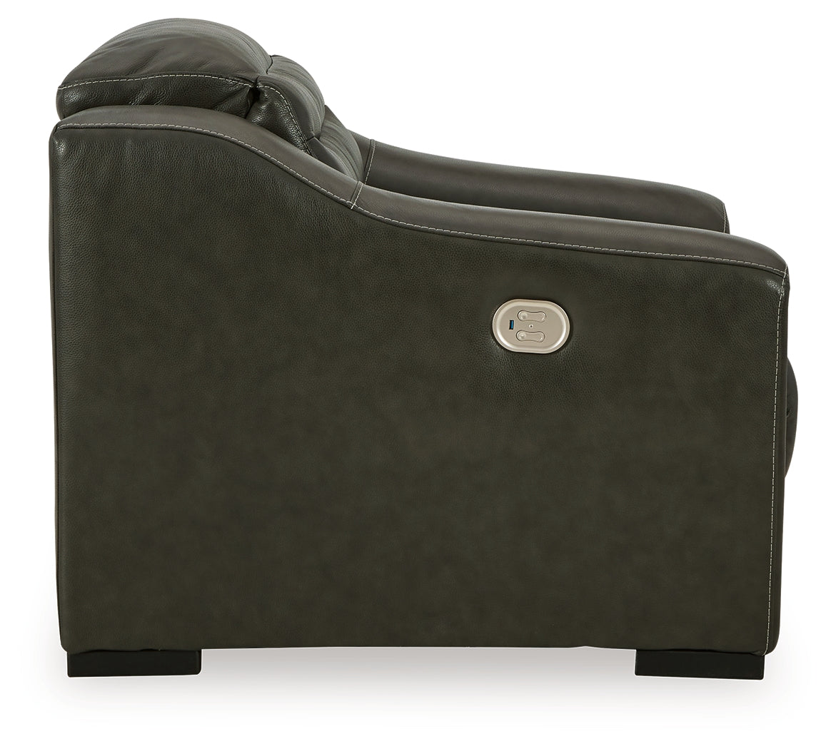 Center Dark Gray Line Power Recliner