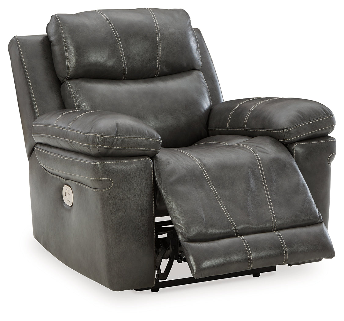 Edmar Charcoal Power Recliner