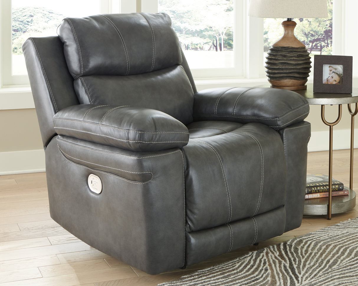 Edmar Charcoal Power Recliner