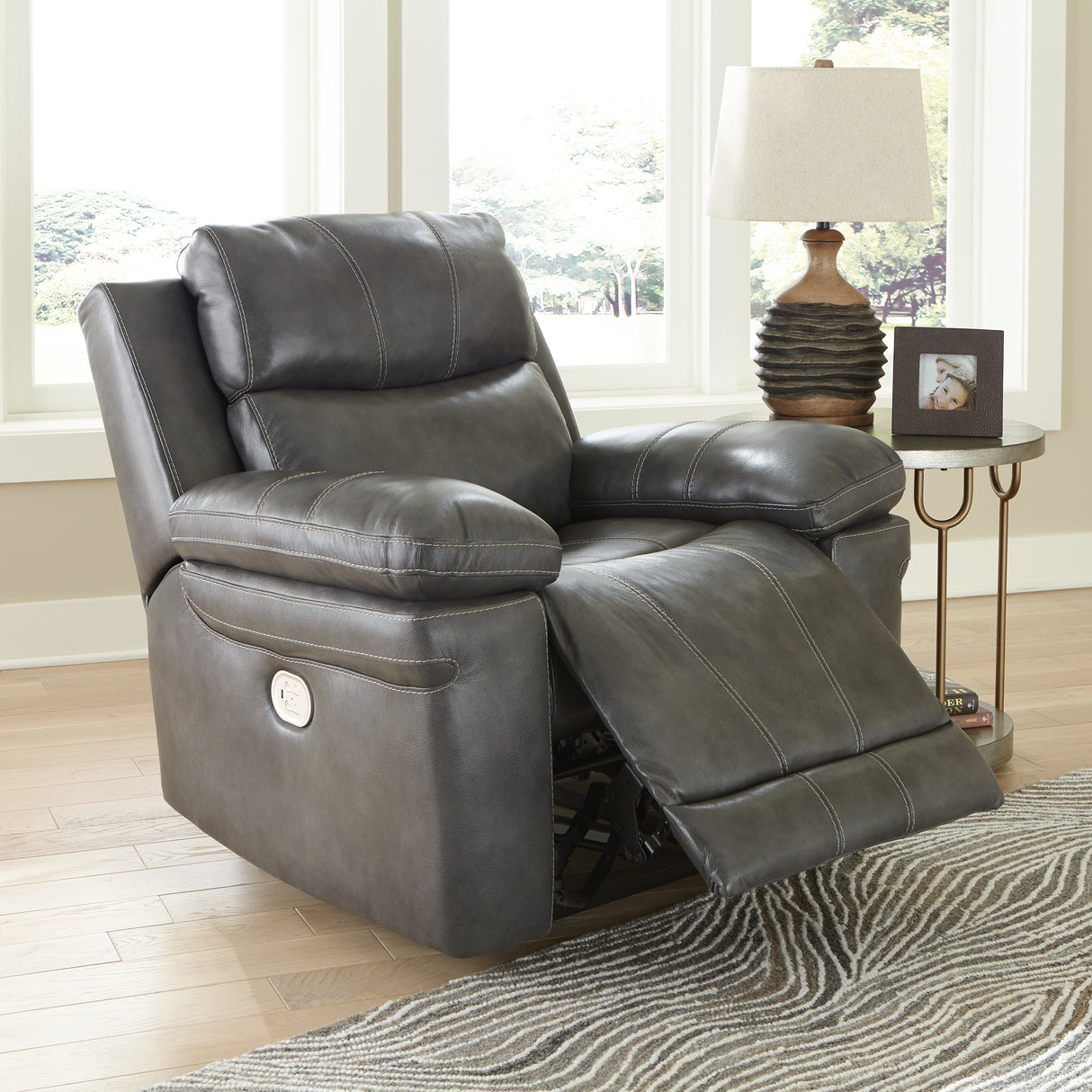 Edmar Charcoal Power Recliner