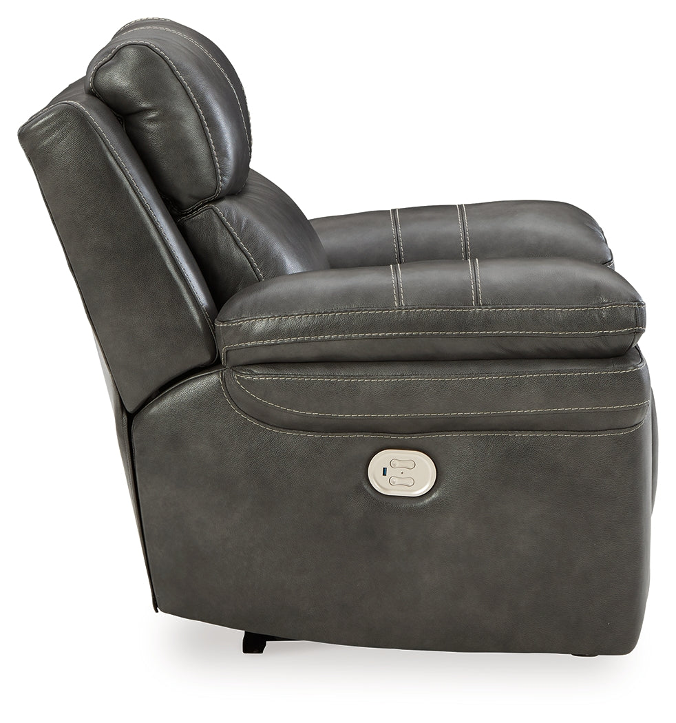 Edmar Charcoal Power Recliner